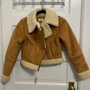 Marine Layer Sherpa Moto Jacket Chestnut